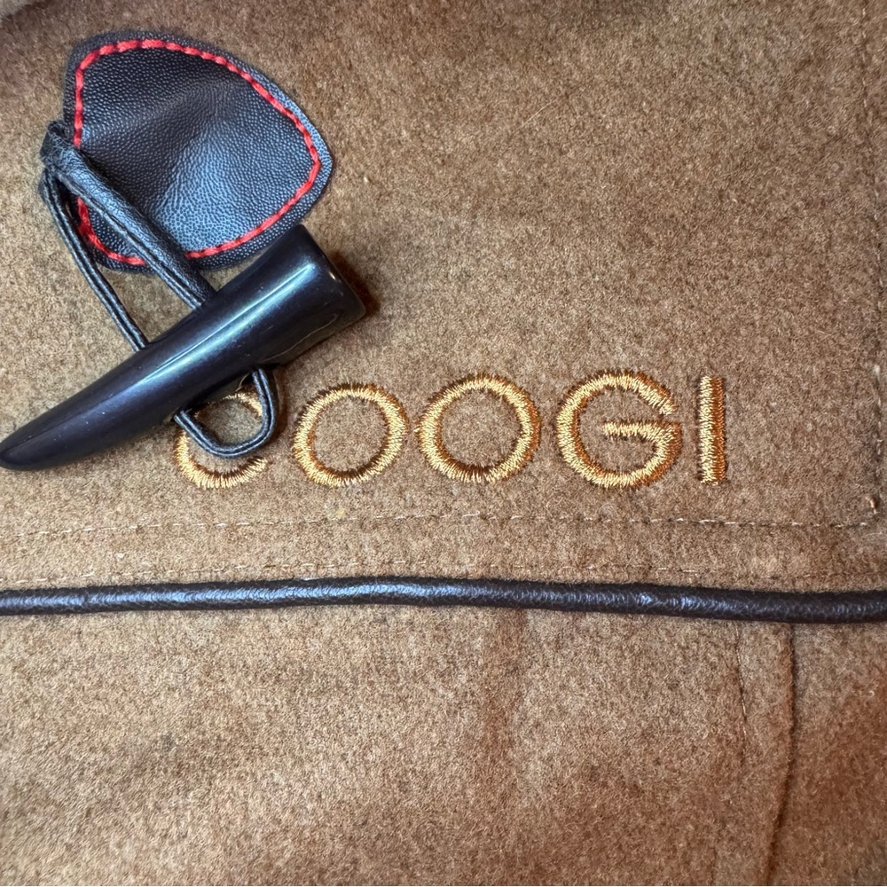 Coogi Womens Peacoat Size Large Tan Brown Button & Zip Down Warm Cozy - Picture 4 of 12